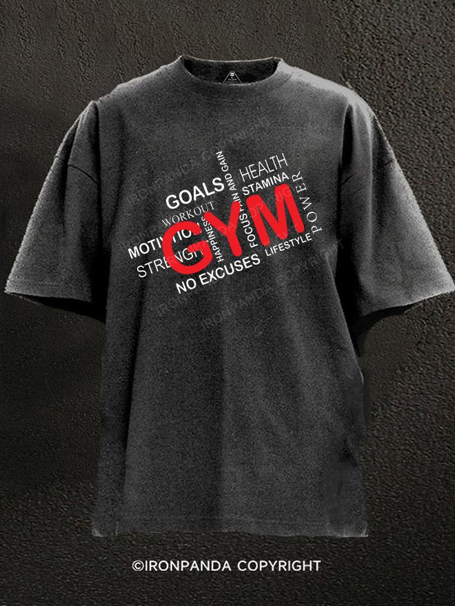 Gym Goals Washed Gym Shirt