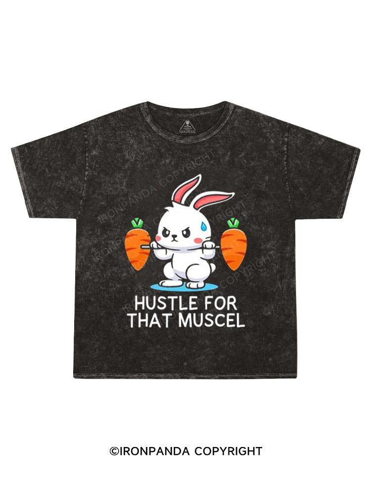 Hustle For Muscel Kids Washed T-Shirt