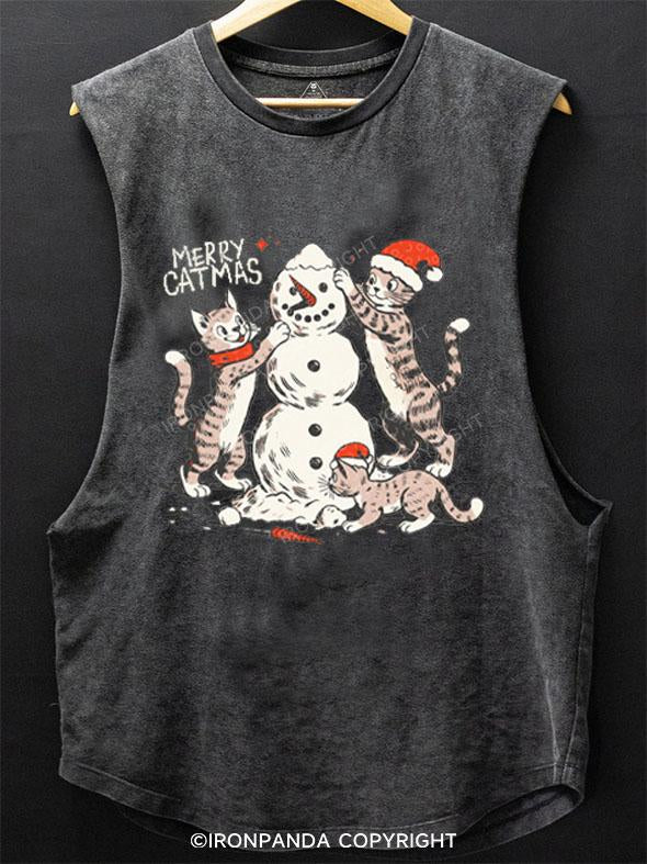 MERRY CATMAS SCOOP BOTTOM COTTON TANK