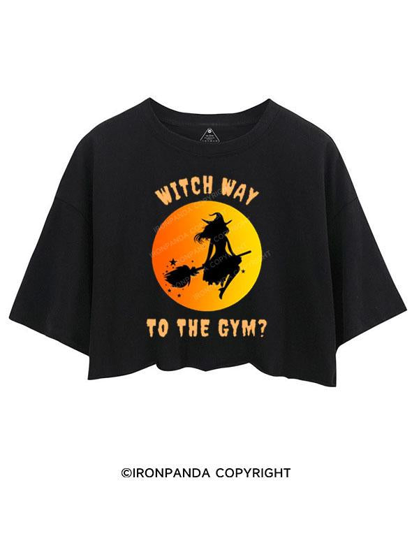 WITCH WAY TO THE GYM CROP TOPS