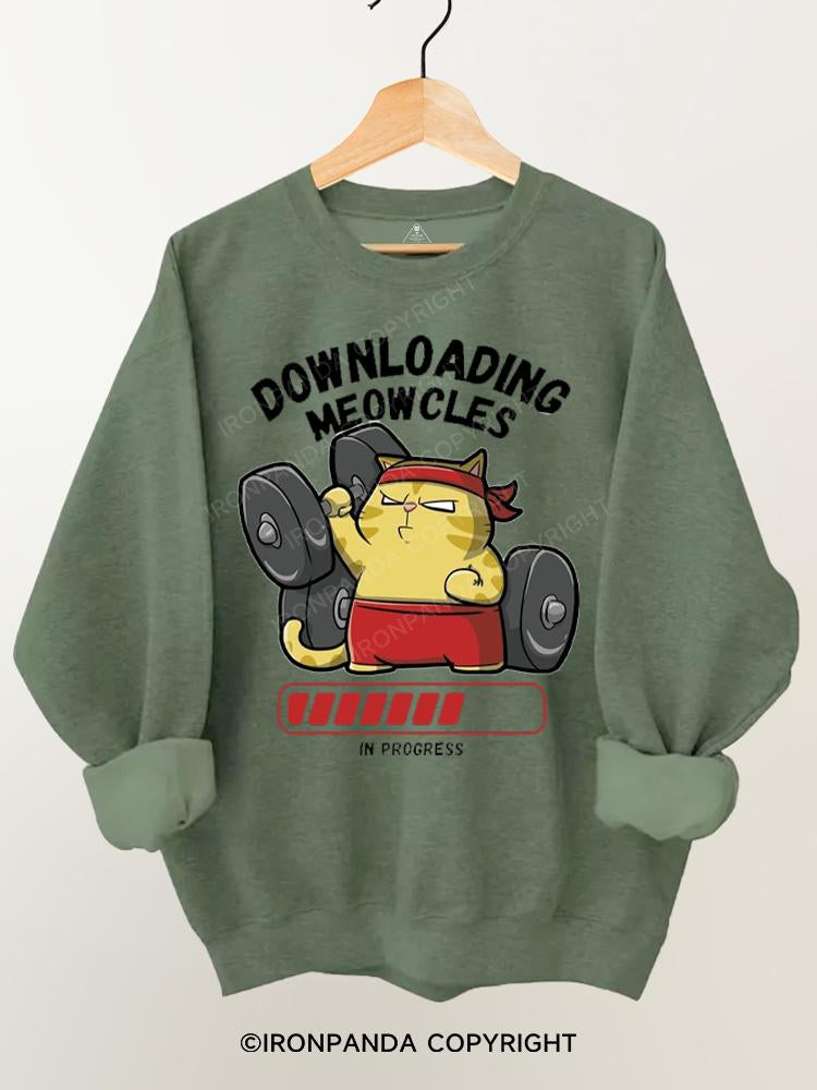 Downloading Meowcles In Progress Gym Sweatshirt