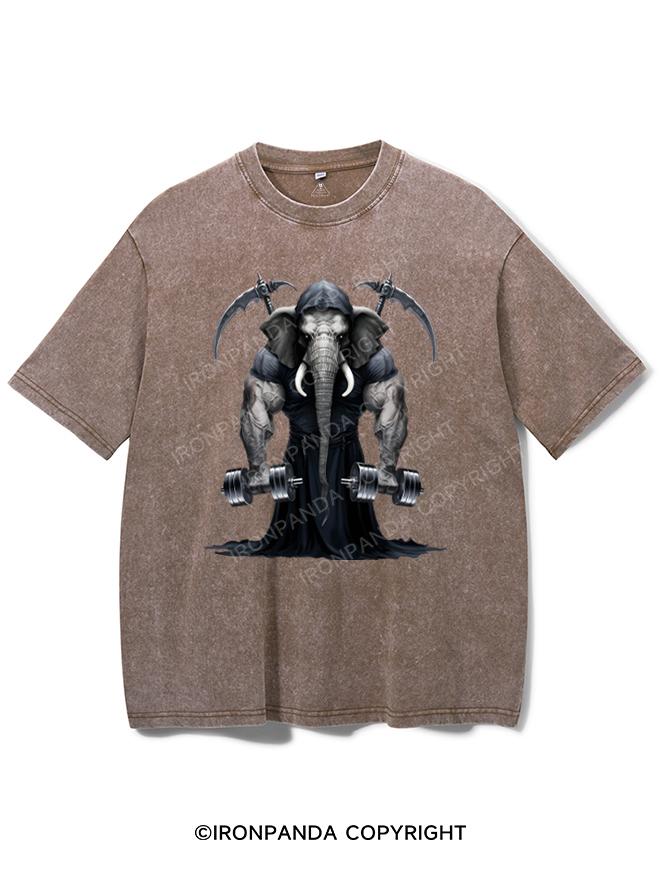 Death elephant Washed Gym Shirt