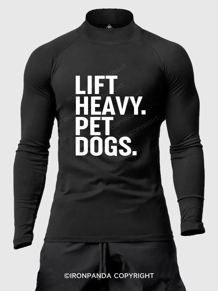 Lift Heavy Pet Dogs Men's Fitted Mock