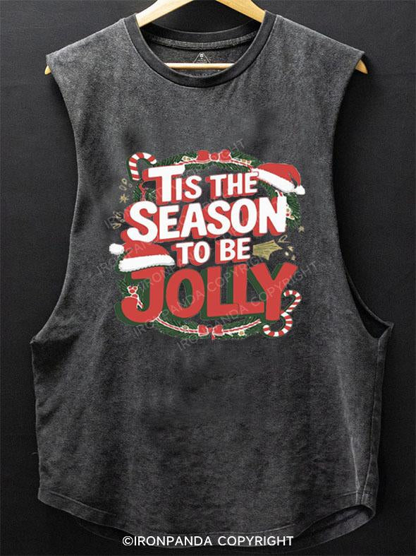 TIS THE SEASON TO BE JOLLY SCOOP BOTTOM COTTON TANK