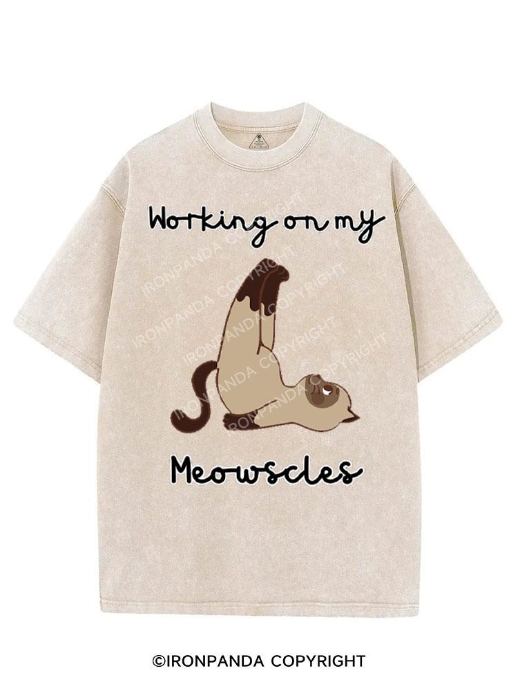 WORKING ON MY MEOWSCLES VINTAGE GYM SHIRT