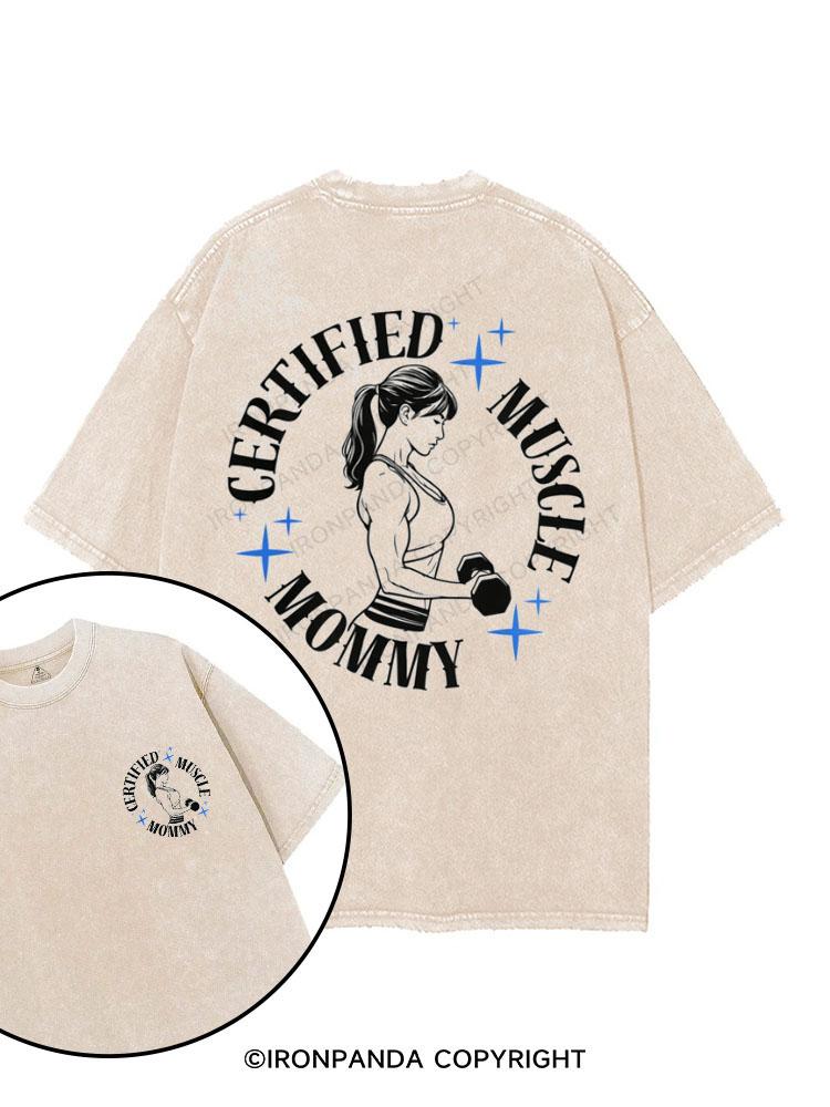 Certified Muscle Mommy printed Gym Shirt