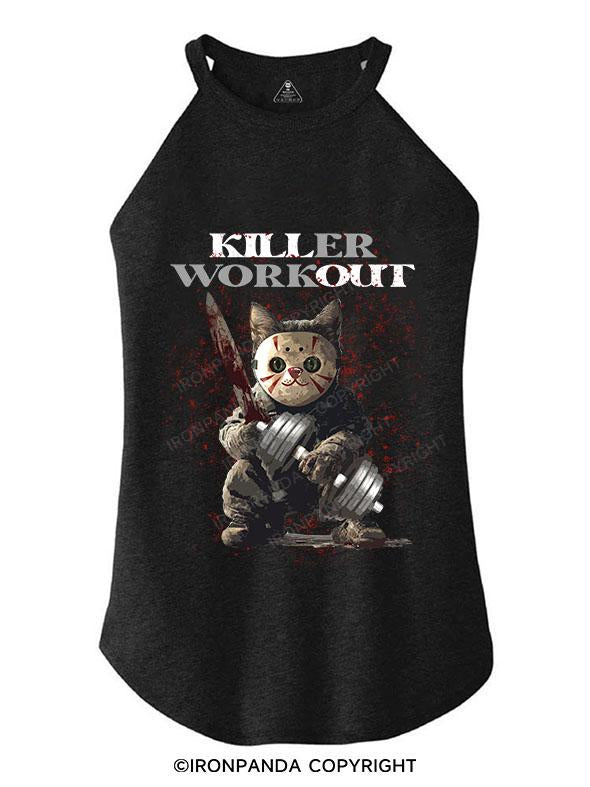 KILLER WORKOUT TRI ROCKER COTTON TANK