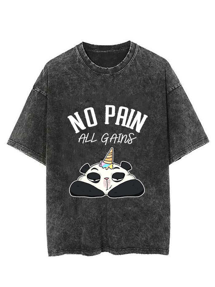 Panda no pain all gain Vintage Gym Shirt