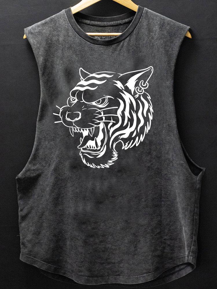 tiger head SCOOP BOTTOM COTTON TANK