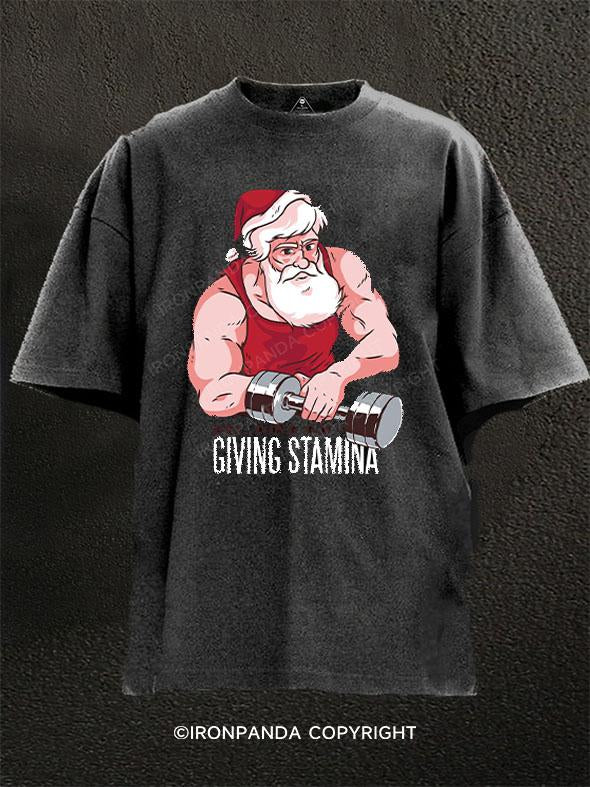 GIVING STAMINA Washed Gym Shirt