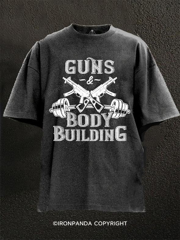 Guns Body Building Washed Gym Shirt