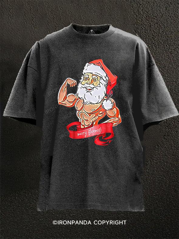 Merry Flexmas Washed Gym Shirt