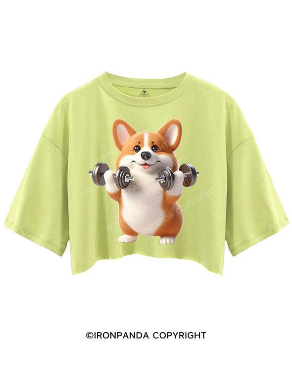 FIT CORGI VIBES CROP TOPS