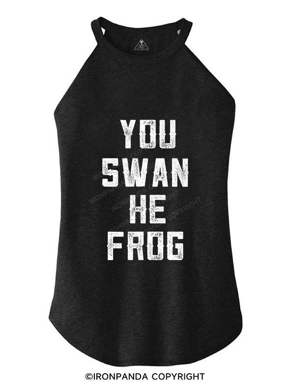 YOU SWAN HE FROG TRI ROCKER COTTON TANK