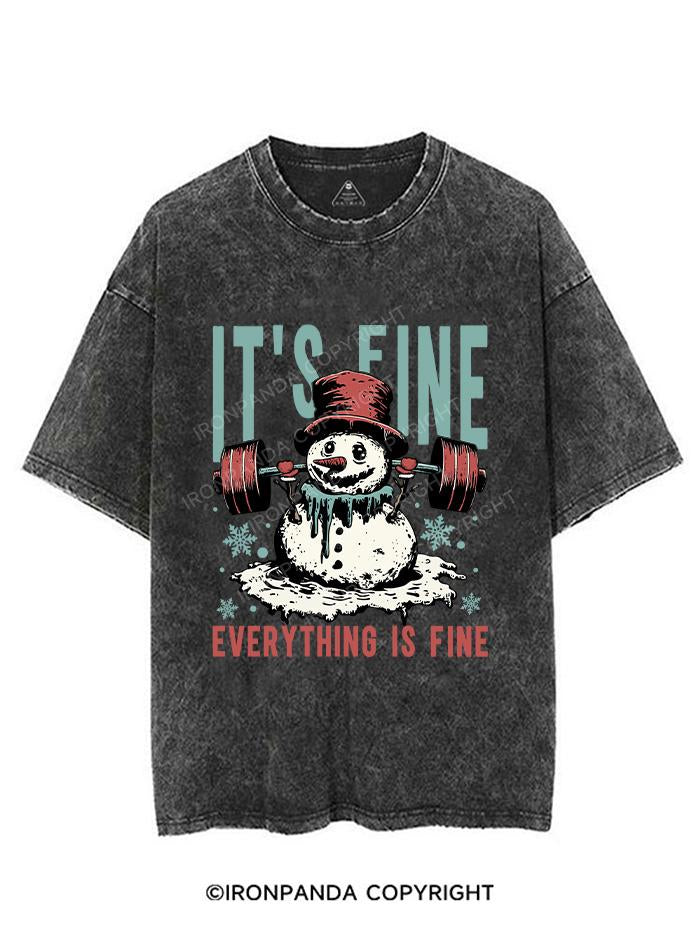 IT'S FINE EVERYTHING IS FINE VINTAGE GYM SHIRT