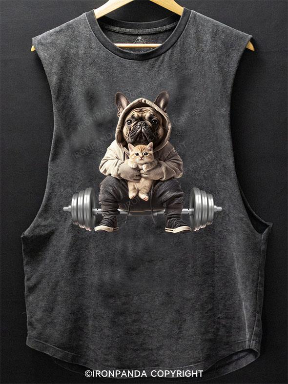 Weightlifting dog and cat SCOOP BOTTOM COTTON TANK