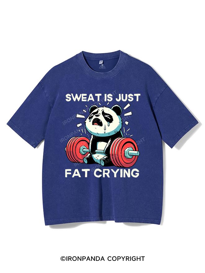 SWEAT IS JUST FAT CRYING VINTAGE GYM SHIRT