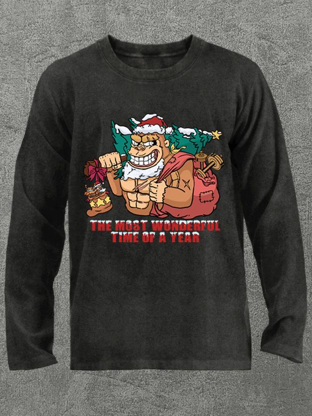 the most wonderful time of a year Washed Gym Long Sleeve Shirt