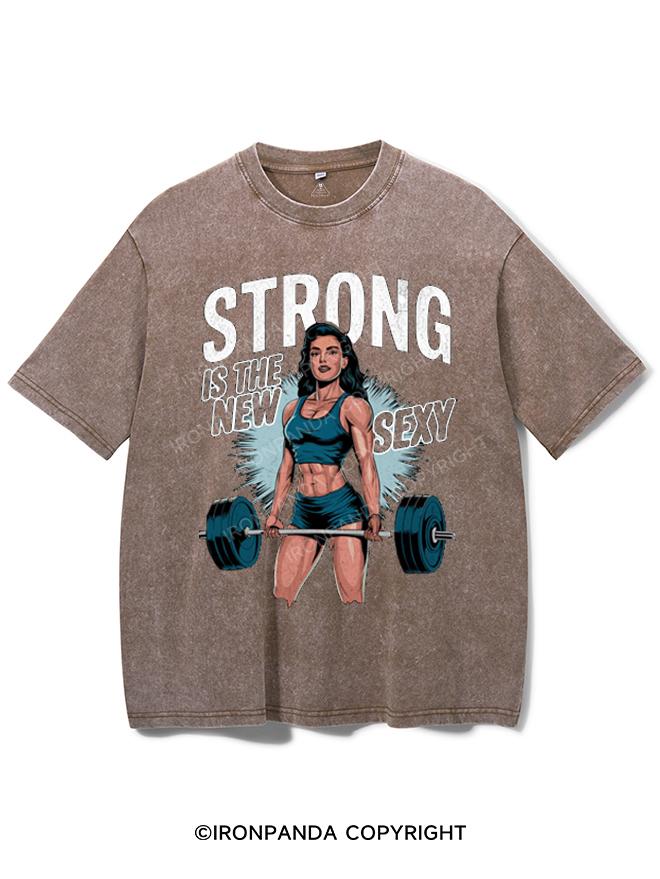 STRONG IS THE NEW SEXY VINTAGE GYM SHIRT