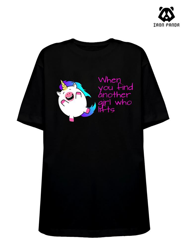 unicorn Loose fit cotton  Gym T-shirt