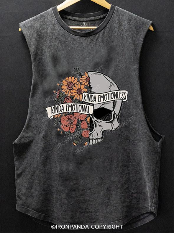 KINDA EMOTIONAL KINDA EMOTIONLESS SCOOP BOTTOM COTTON TANK