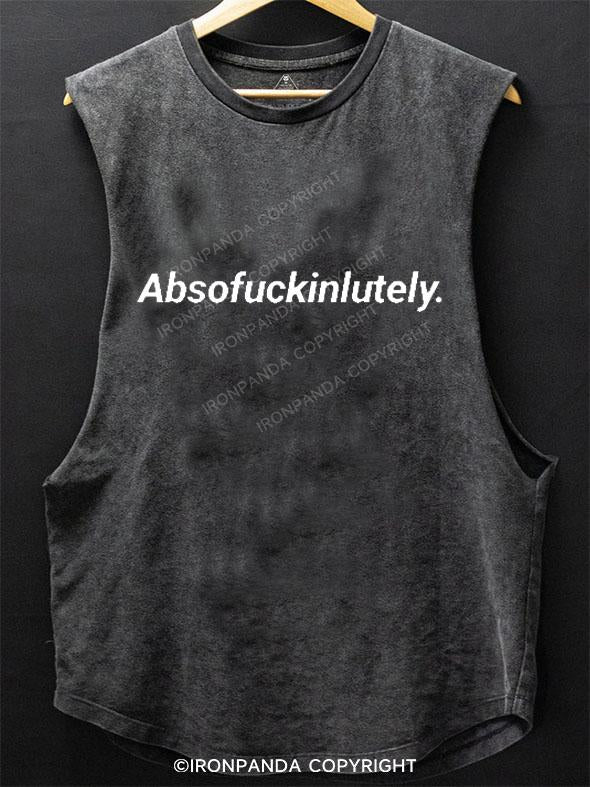 ABSOFUCKINLUTELY SCOOP BOTTOM COTTON TANK