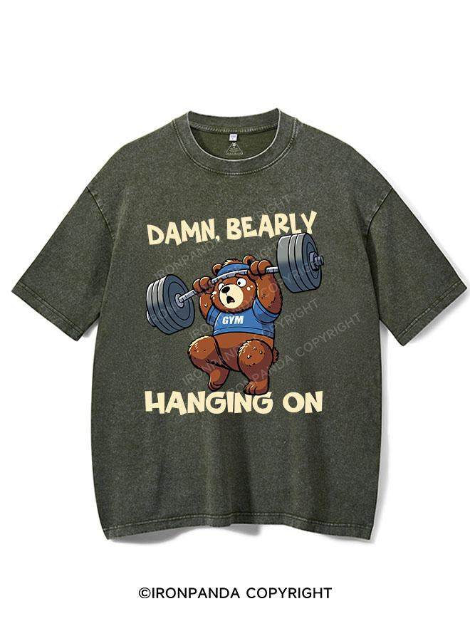 DAMN, DEARLY HANGING ON VINTAGE GYM SHIRT