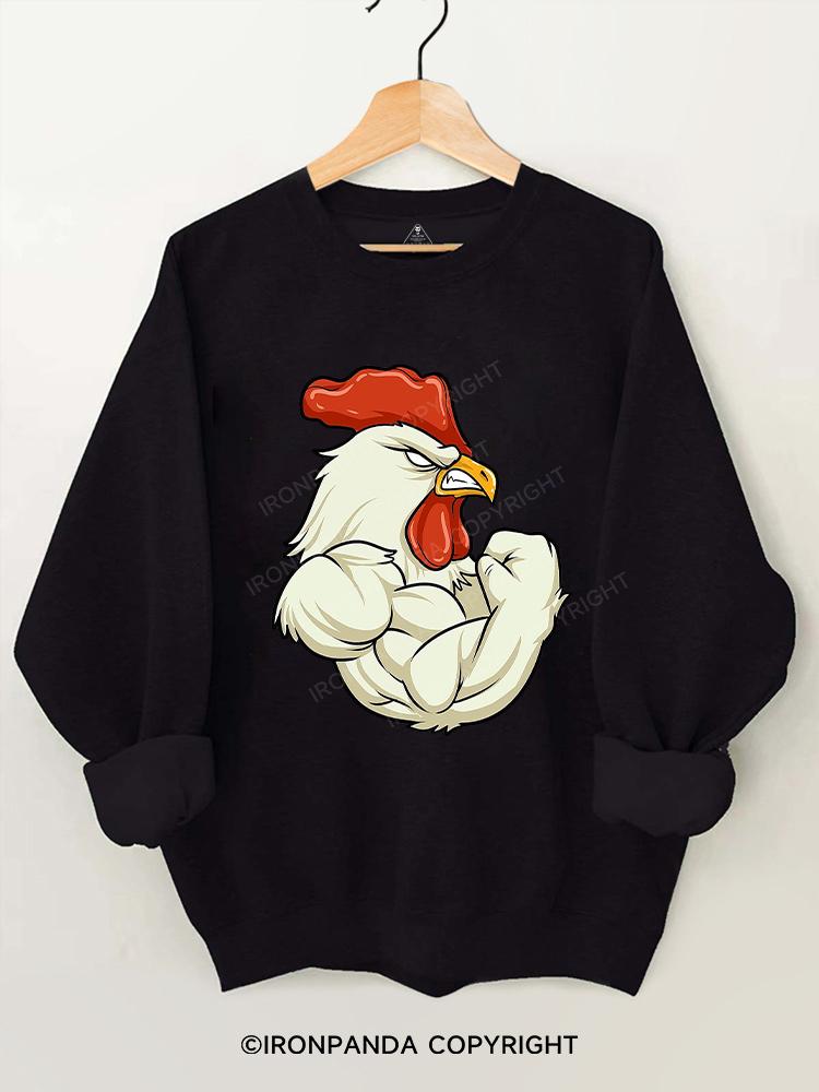 Rooster Thanksgiving Gym Sweatshirt