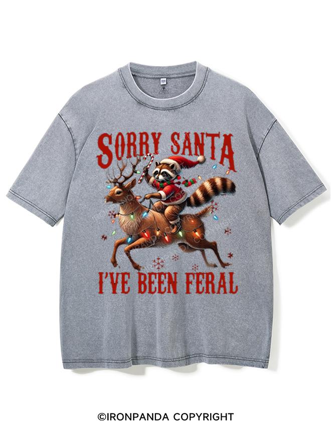 SORRY SANTA I'VE BEEN FERAL VINTAGE GYM SHIRT