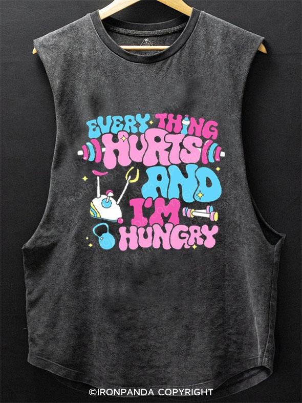 EVERYTHING HURTS AND I'M HUNGRY SCOOP BOTTOM COTTON TANK