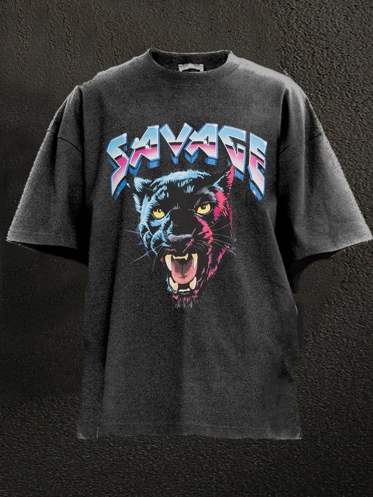 Savage Pather Washed Gym Shirt