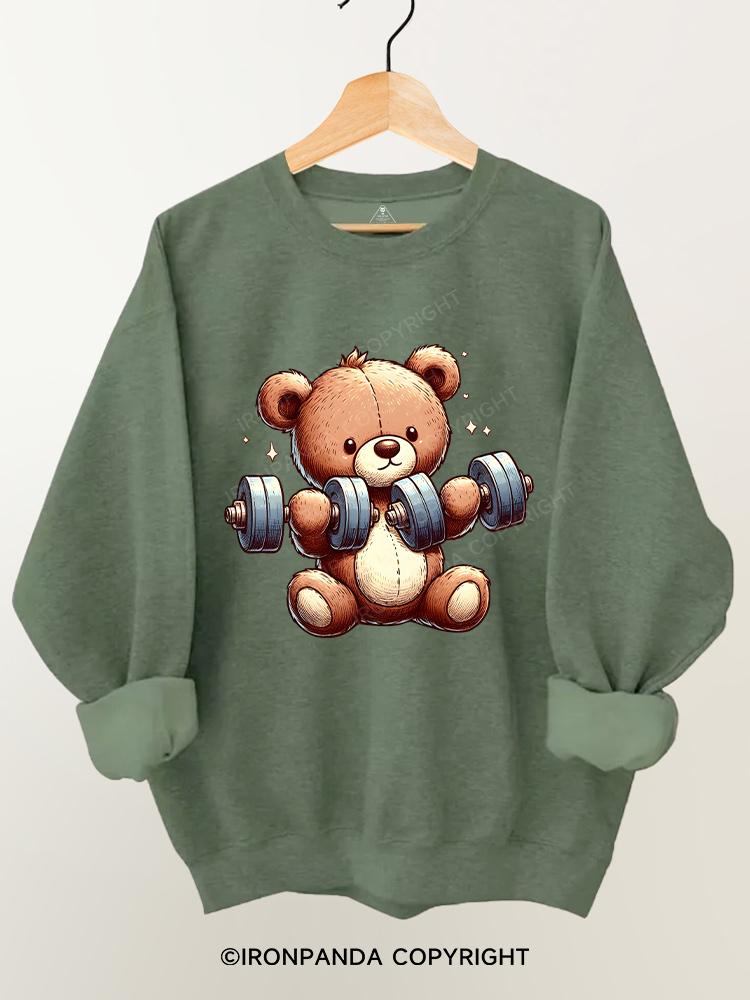 dumbbell bear Gym Sweatshirt