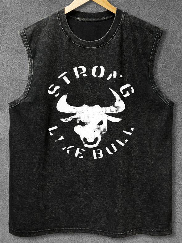 STRONG LIKE BULL Washed Gym Tank