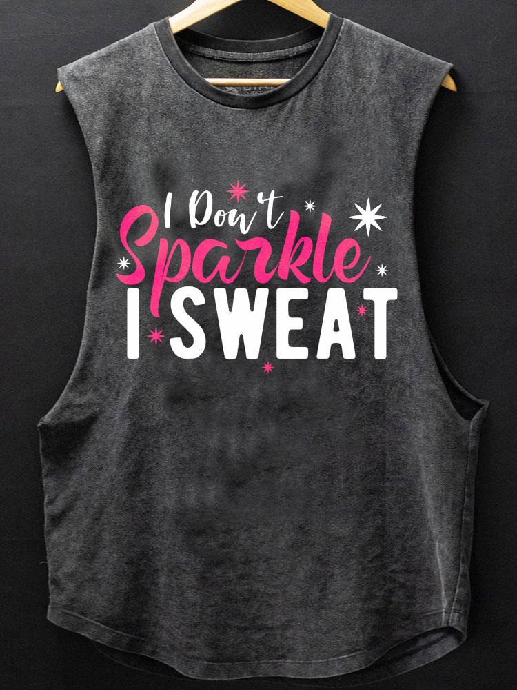 I Don't Sparkle I Sweat Scoop Bottom Cotton Tank