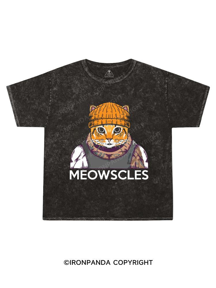 MEOWSCLES Kids Washed T-Shirt