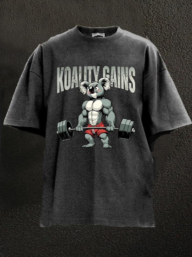 koala gains Washed Gym Shirt