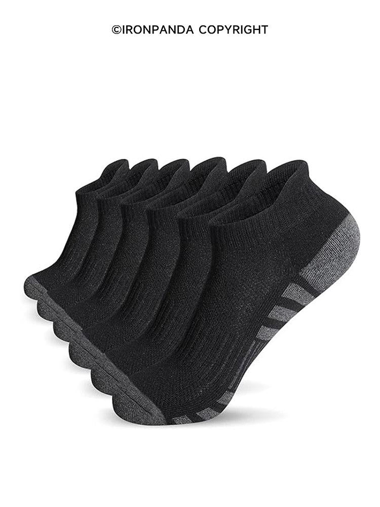 IronPanda Men's Shock Absorbing Breathable Low Top Athletic Socks