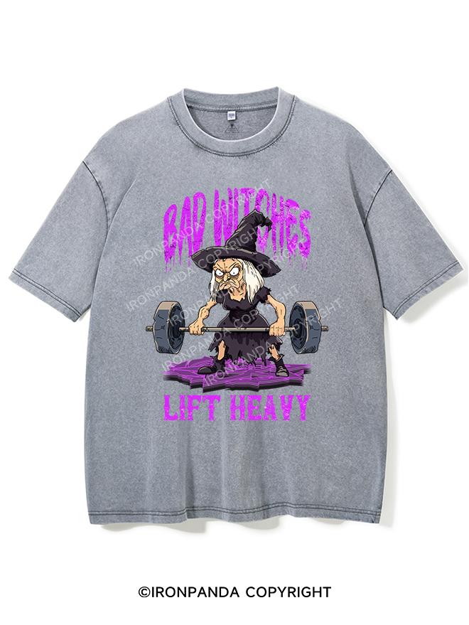 BAD WITCHES LIFT HEAVY VINTAGE GYM SHIRT