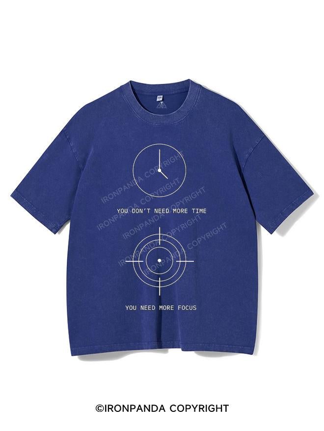 YOU DON'T NEED MORE TIME YOU NEED MORE FOCUS VINTAGE GYM SHIRT