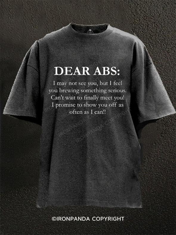 DEAR ABS Washed Gym Shirt