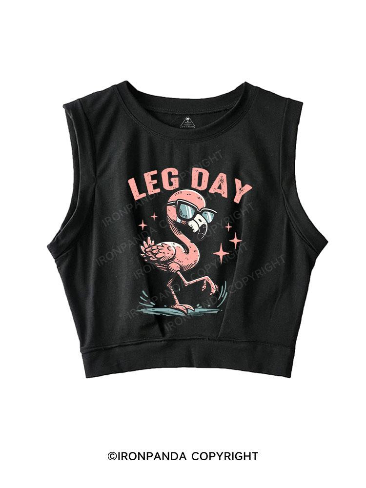 LEG DAY SLEEVELESS CROP TOPS