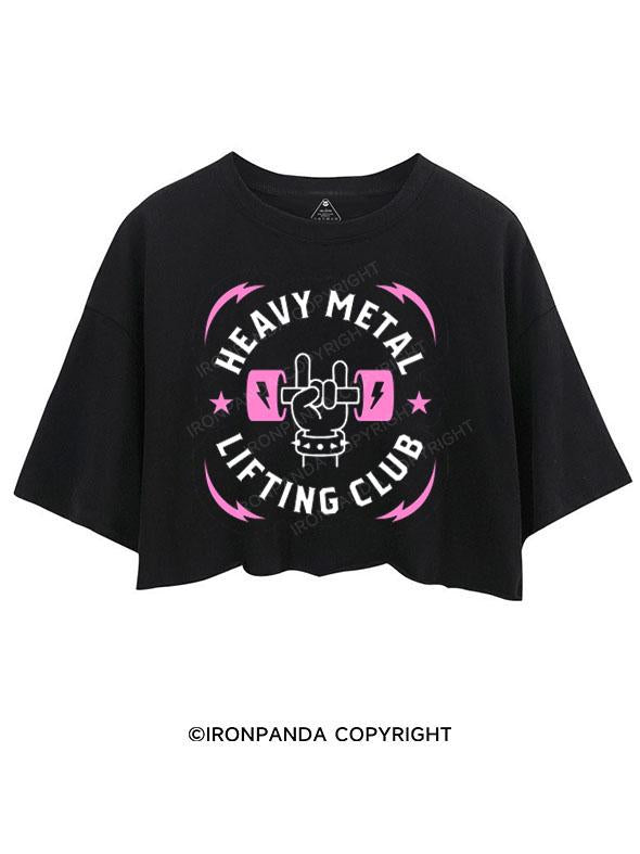 HEAVY METAL LIFTING CLUB CROP TOPS