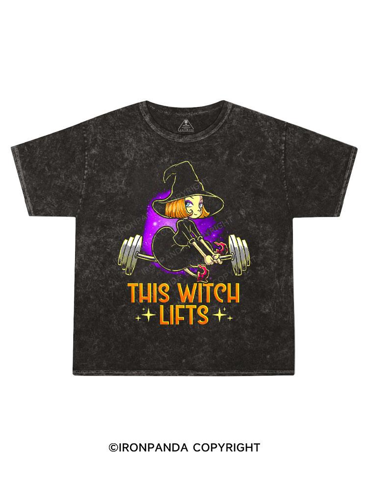 THIS WITCH LIFTS Kids Washed T-Shirt