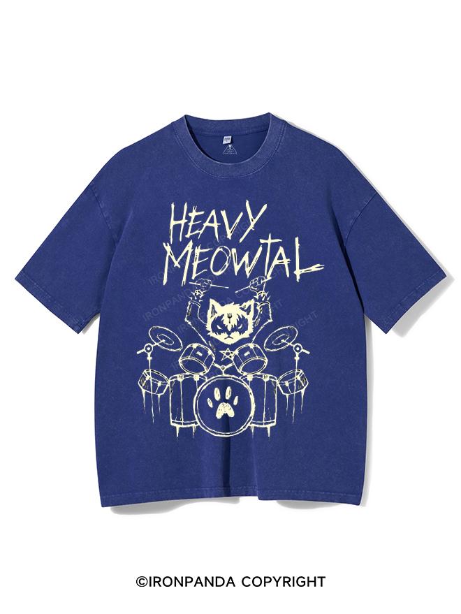 HEAVY MEOWTAL VINTAGE GYM SHIRT