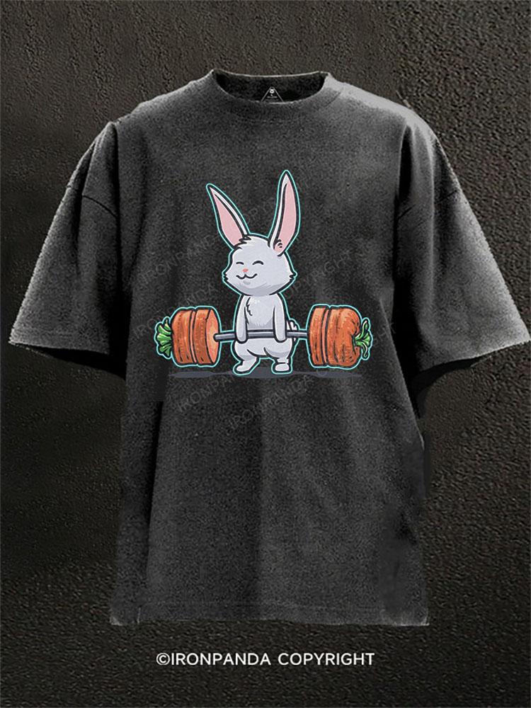 Deadlifting Bunny Washed Gym Shirt