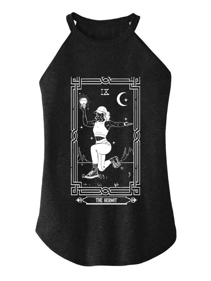 TAROT CARD THE HERMIT TRI ROCKER COTTON TANK