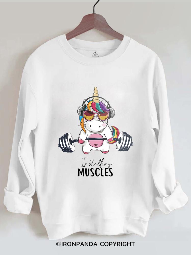 Muscular Unicorn Gym Sweatshirt