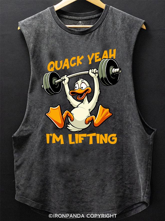 Quack yeah, I'm lifting SCOOP BOTTOM COTTON TANK