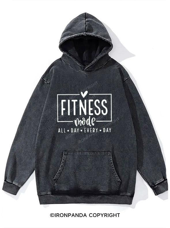 Fitness Mode WASHED GYM HOODIE