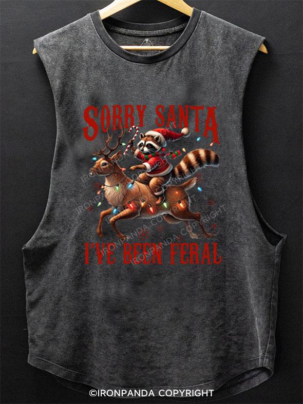 SORRY SANTA I'VE BEEN FERAL SCOOP BOTTOM COTTON TANK